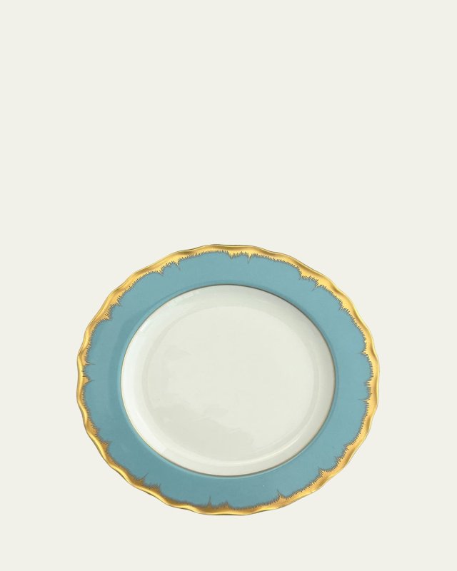 Chelsea Feather Turquoise Bread & Butter Plate